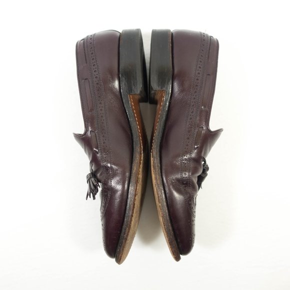 Allen Edmonds Manchester Wingtip Tassel Loafers  - Men\'s Size 8 D - Burgundy main image 8